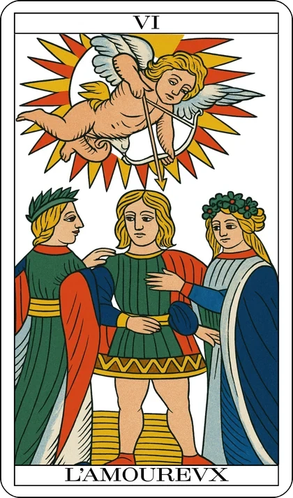 L'Amoureux (The Lover), arcanum VI of the Marseille Tarot