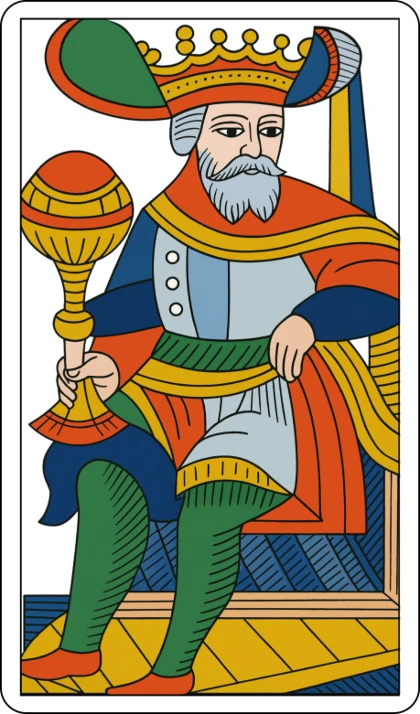 Le Roi de Coupe, lame mineure de l’enseigne des Coupes au Tarot de Marseille