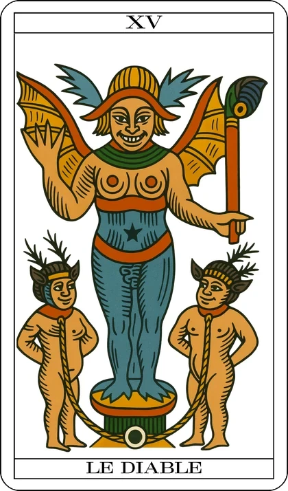 Le Diable (The Devil), arcanum XV of the Marseille Tarot