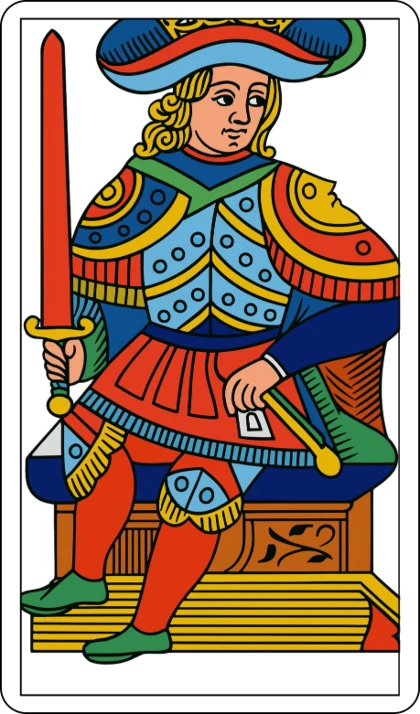 Le Roi d'Épée, lame mineure de l’enseigne des Épées au Tarot de Marseille